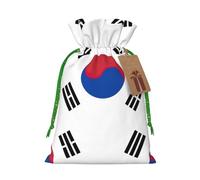 Flag Of Republic Of Korea Christmas Bag Gifts Happy Halloween Snacks Hamper Drawstring Wedding Favor Packaging Party