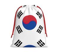 Flag Of Republic Of Korea Christmas Drawstring Gift Bags Large Size Xmas Goody Wrapping Bags Valentine Favors Party