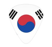 Flag of Republic of Korea Guitar picks 12 pieces, ABS material, smooth edges, comfortable feel, 3 optional thicknesses