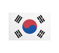 Flag of Republic of Korea Placemats for Dining Table Set of 6 - Waterproof - Wipe Clean - Heat Resistant - Anti Slip Dining Table Place Mats, Suitable for Indoor & Outdoor Use, 18’’Ã-12’’