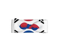 Flag of Republic of Korea Print Baby Bows Headband, Skin-Friendly Hair Accessories Delicate Hairband for Newborns Infants Toddlers