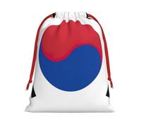 Flag Of Republic Of Korea Print Convenient Drawstring Gift Wrapping Bag Lightweight Comfort Suitable All Occasions