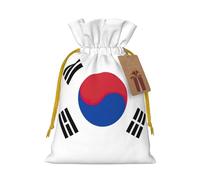 Flag Of Republic Of Korea Print Gift Bag,Drawstring Pouch Christmas For Small Gifts,For Jewelry And Party Favors