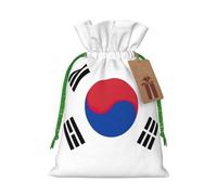 Flag Of Republic Of Korea Print Gift Bag,Drawstring Pouch Christmas For Small Gifts,For Jewelry And Party Favors