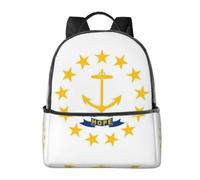 Flag of Rhode Island Backpack-Lightweight Travel Daypack with Laptop Sleeve