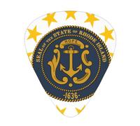 Flag Of Rhode Island Guitar Picks Plectrums For Guitar Bass 12 Pack