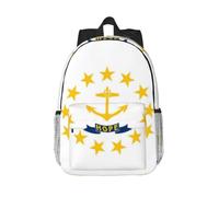 Flag of Rhode Island Laptop Backpack-Lightweight 15 Inch Travel Daypack