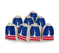 Flag of Richmond Virginia Small Cotton Linen Pocket Reusable Drawstring Bag Funny Gift Wrap Storage Wrapping Pouch 8 Pieces
