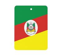Flag of Rio Grande Do Sul State in Brazil Automotive Air Fresheners Mirror Aromatherapy Tablets Ornament Car Fragrance Scented Cards Square
