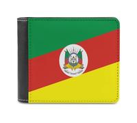 Flag of Rio Grande Do Sul State in Brazil Bi-fold Men's Wallets with 6 Card Slots Slim Travel Purse Leather Money Clip