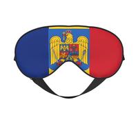 Flag of Romania 13 Flag of Romania Sleep Masks Adjustable Strap Soft Eye Mask for Women Men Travel Work Home