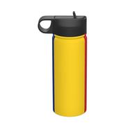 Flag of Romania 18oz Sports Insulated Kettle Stainless Steel Vacuum Sports Outdoor Daily Household Use