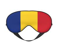 Flag of Romania 5 Flag of Romania Sleep Masks Adjustable Strap Soft Eye Mask for Women Men Travel Work Home
