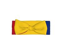 Flag of Romania Adorable Baby Bow Headband Soft and Stretchy Infant Hair Accessory for 0-6 Months Baby Showers soft skin-friendly elastic
