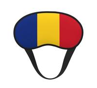 Flag of Romania Blackout Sleep Mask with Elastic Band Design Fits All Head Shapes Ideal for Travel Office and Shift Work
