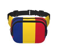 Flag of Romania print Fashion Waist Packs Crossbody Belt Bag Fanny Pack for Women Crossbody for Traveling Running, Black, One Size