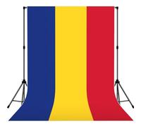 Flag Of Romania Print Photo Studio Background 5x7ft Soft Photo Backdrop Curtain For Studio Content Creator Equipment