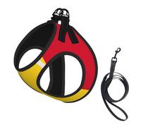 Flag Of Romania Print Small Dog Harness And Leash Set, Adjustable Soft Vest With 360° Reflective Straps For Cats Puppy