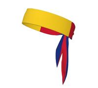 Flag of Romania Sports Head Tie Beach Summer Tropical Adjustable Non-Slip Moisture Wicking for Running Ninja Head Band