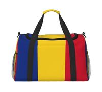 Flag of Romania Travel Duffel Bag with Zippers and Handles, Big Foldable Duffle Bag for Family Vacations