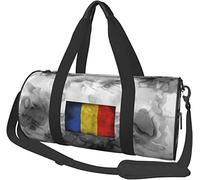 Flag of Romania Travel Luggage Duffel Bag Sports Rolling Foldable Duffel Bag, Marbling