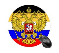 Flag of Russia Round Mouse Pad for Office Home