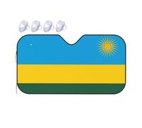 Flag of Rwanda Car Windscreen Sun Shade Aluminum Foil Front Windshield Heat Shield for Car SUV M