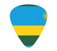 Flag Of Rwanda Guitar Plectrums 12 Pieces For Ukulele Bass Instrument Accessories