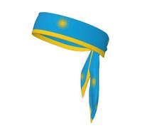 Flag of Rwanda Pattern Tennis Headband for Women,Sweat Band for Workout, Head Tie for Running, Football, Basketball,Athletics