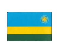 Flag of Rwanda Print Area Rugs, Indoor Low Pile & Non-Shedding Non Slip Carpet, for Farmhouse Bedroom Home Office 72"x48"