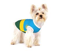 Flag of Rwanda Small Cotton Dog Vest S - Breathable, Comfortable, Stylish Apparel for Pets