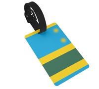 Flag of Rwanda Travel Airplane Luggage Tags, Privacy Protection Luggage Accessories, Women's and Kids Travel Backpack Luggage Tags,