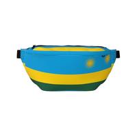 Flag of Rwanda Versatile Running Waist Pack Lightweight Breathable and Adjustable for Travel Cycling and Everyday Use