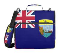 Flag of Saint Helena Ascension and Tristan Da Cunha 3 Ringing 1.5 inch Organizer Binder with Handle Waterproof School Supplies Organizer for School and Office