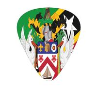 Flag Of Saint Kitts And Nevis Guitar Picks Plectrums For Guitar Bass 12 Pack