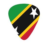 Flag Of Saint Kitts And Nevis Guitar Picks Plectrums For Guitar Bass 12 Pack