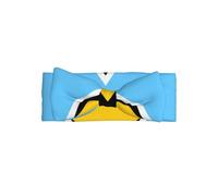 Flag of Saint Lucia Adorable Baby Bow Headband Soft and Stretchy Infant Hair Accessory for 0-6 Months Baby Showers soft skin-friendly elastic