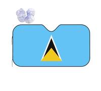 Flag of Saint Lucia Car Wind Sun Shade Two Sizes Suitable for Various Vehicles