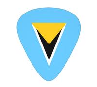 Flag of Saint Lucia Guitar picks, made of ABS material, suitable for acoustic guitars, electric guitars, etc.