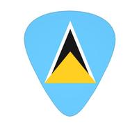 Flag of Saint Lucia Guitar picks, made of ABS material, suitable for acoustic guitars, electric guitars, etc.