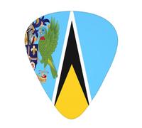 Flag Of Saint Lucia Guitar Picks Plectrums For Guitar Bass 12 Pack