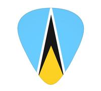 Flag Of Saint Lucia Guitar Picks Plectrums For Guitar Bass 12 Pack