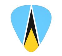 Flag Of Saint Lucia Guitar Picks Plectrums For Guitar Bass 12 Pack