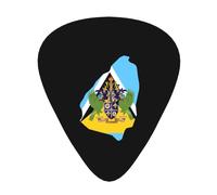 Flag Of Saint Lucia Map Guitar Picks Plectrums For Guitar Bass 12 Pack
