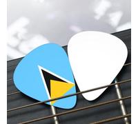 Flag of Saint Lucia Patterned guitar pick set - (thin/medium/thick), widely compatible with all kinds of stringed instruments,