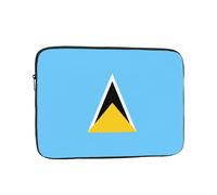 Flag of Saint Lucia Shockproof Laptop Sleeve Water Repellent Notebook Case Slim Protective Cover for 10 12 13 15 17 Inch Tablets