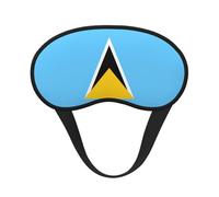 Flag of Saint Lucia Universal Lightweight Eye Mask: Great for Travel, Office Naps and Shift Work. Provides a Comfortable Sleeping Environment