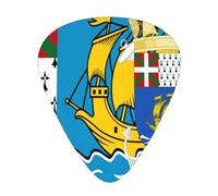 Flag Of Saint Pierre Miquelon Guitar Picks Plectrums For Guitar Bass 12 Pack
