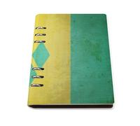 Flag of Saint Vincent And The Grenadines Printed A5 Notebook Binder Refillable Notebook 6 Metal PU Leather Ring Planner Daily Work