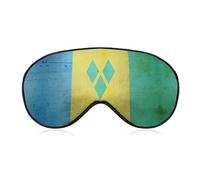 Flag of Saint Vincent and The Grenadines Soft Eye Masks for Sleep with Adjustable Strap Breathable Travel Sleeping Covers